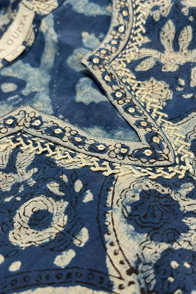 Sehra Nafisa Indigo Kurta - Image 3
