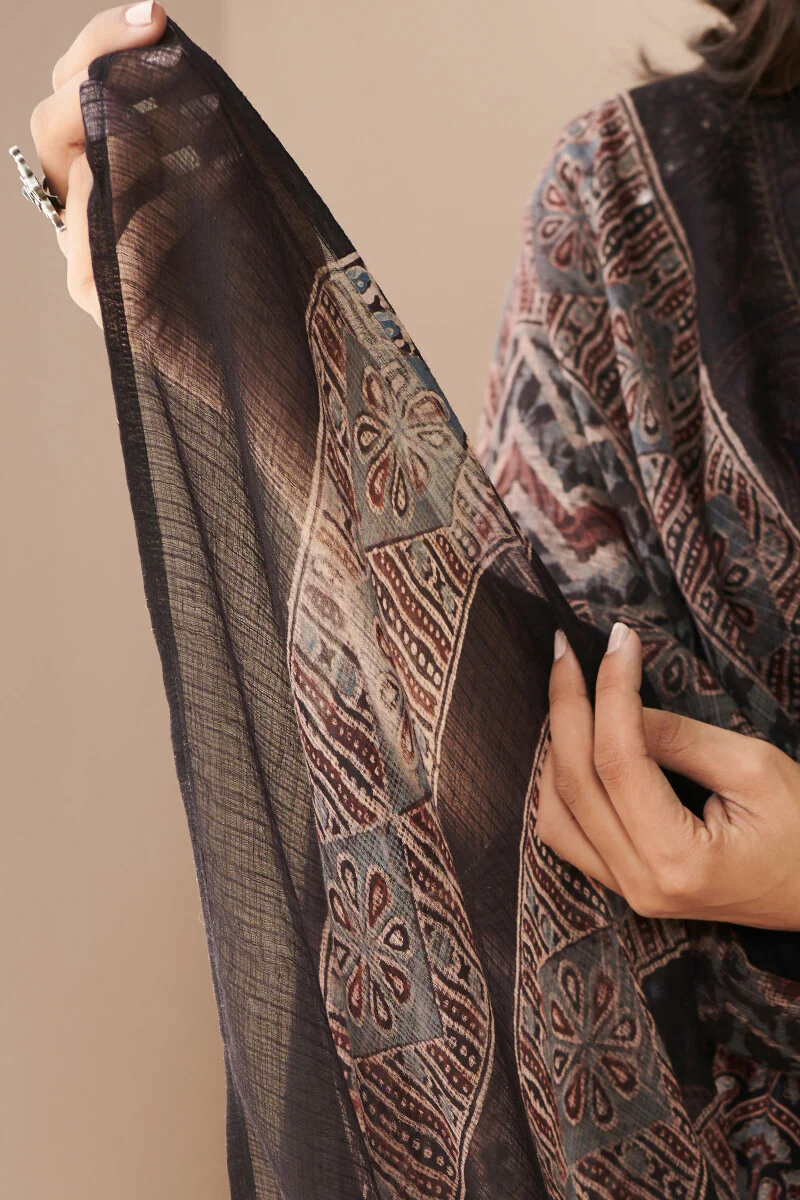 Sehra Nafiya Ajrak Dupatta - Image 5