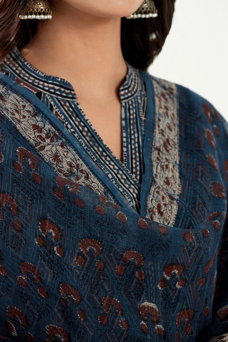 Sehra Nikhat Bagru Kota Dupatta - Image 2