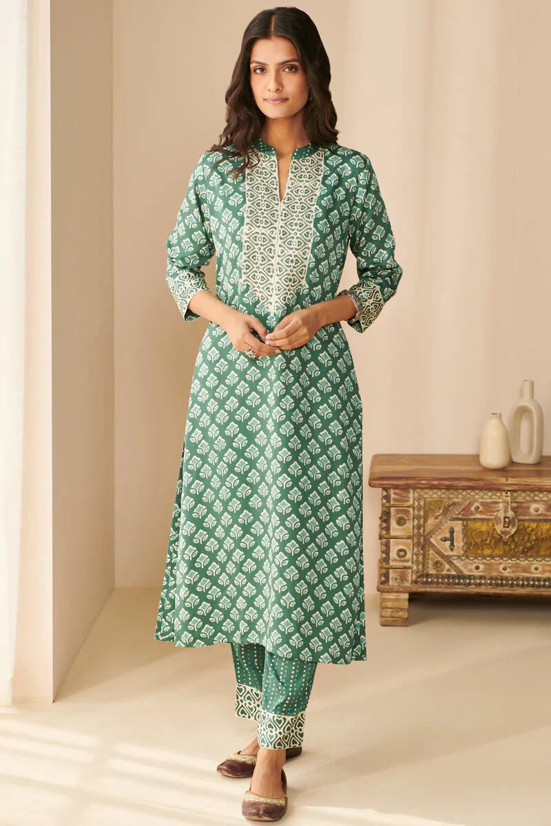Sehra Nikhat Bagru Modal Kurta - Image 2