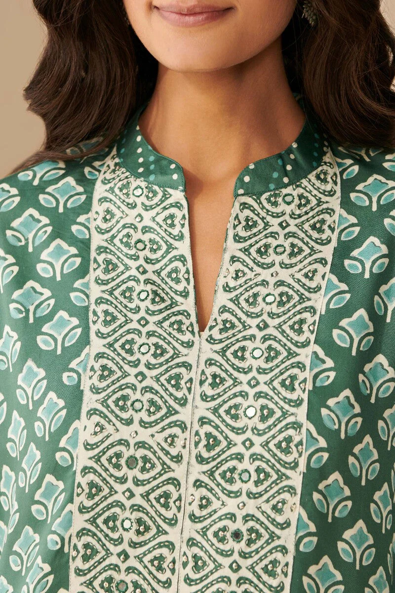 Sehra Nikhat Bagru Modal Kurta - Image 3