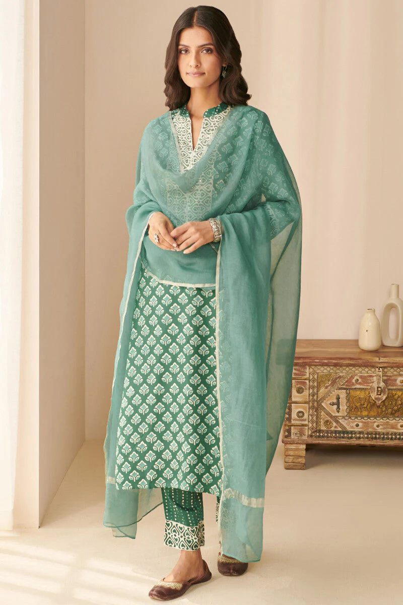 Sehra Nikhat Bagru Modal Kurta - Image 4