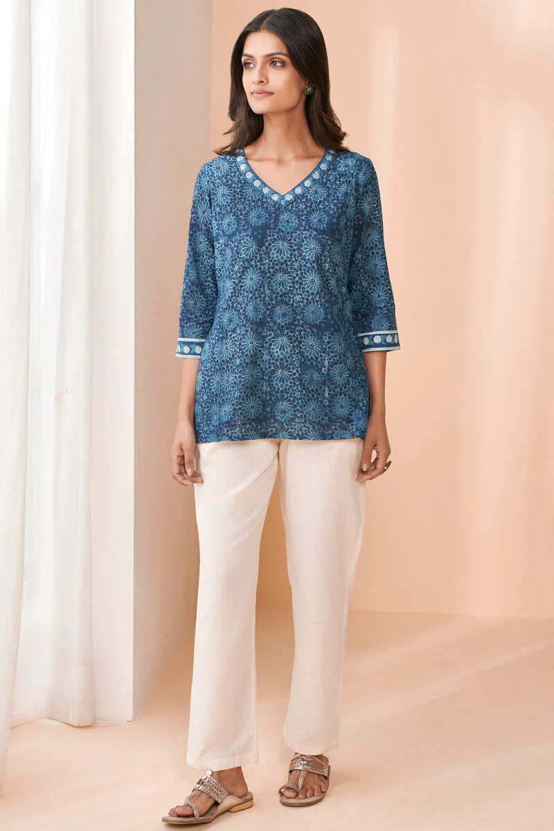Sehra Nosheen Indigo Top - Image 3