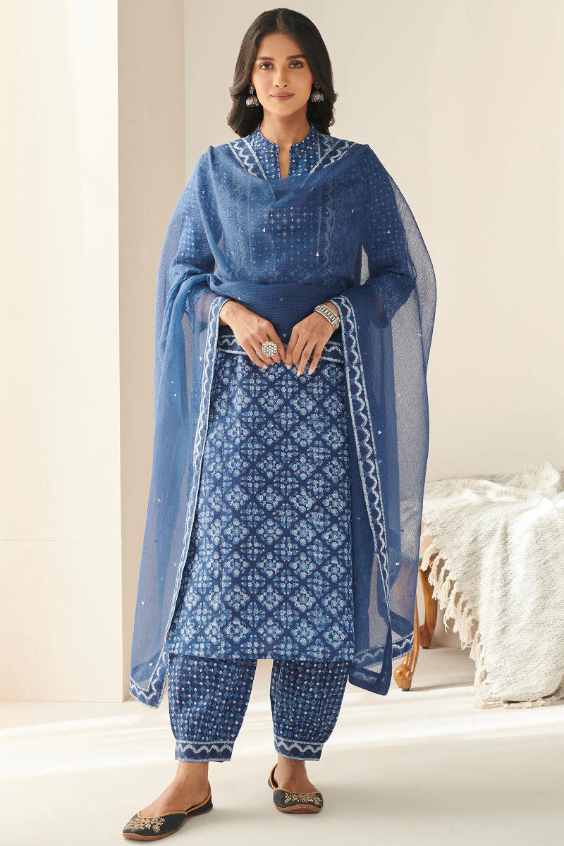 Sehra Nusrat Indigo Kurta - Image 4