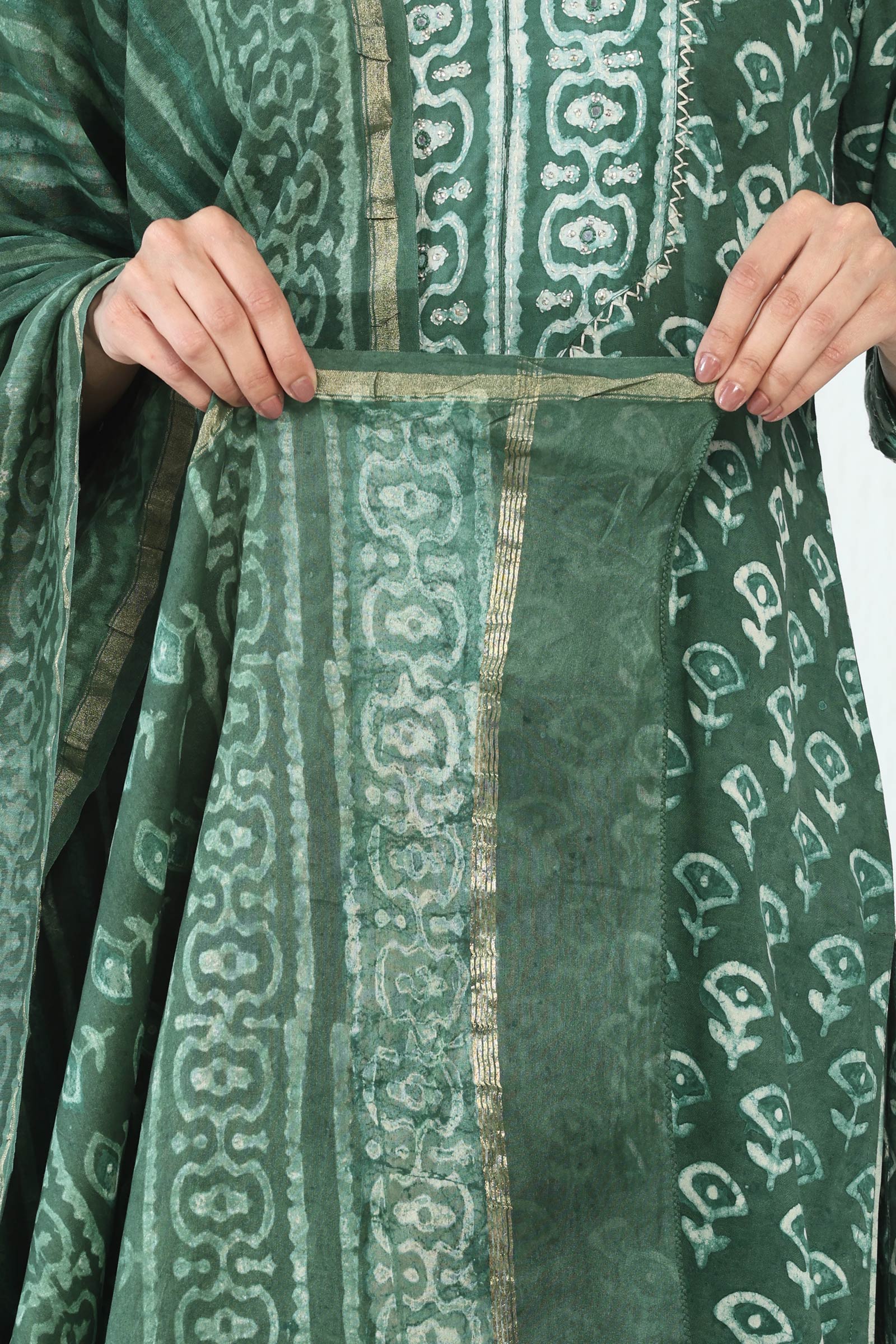 Sehra Raahat Dabu Chanderi Dupatta - Image 5