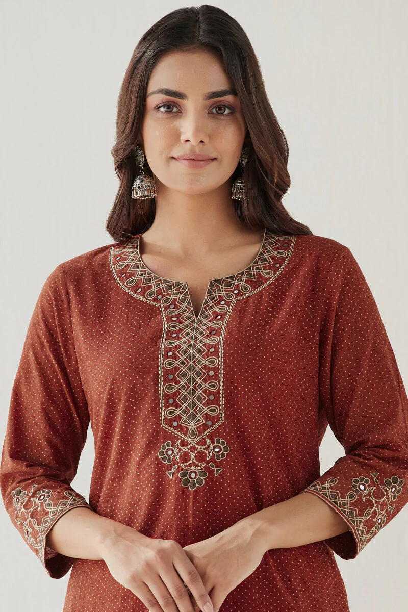 Sehra Rahida Ajrak Kurta