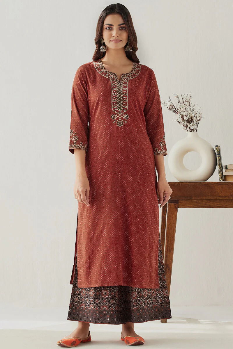 Sehra Rahida Ajrak Kurta - Image 2