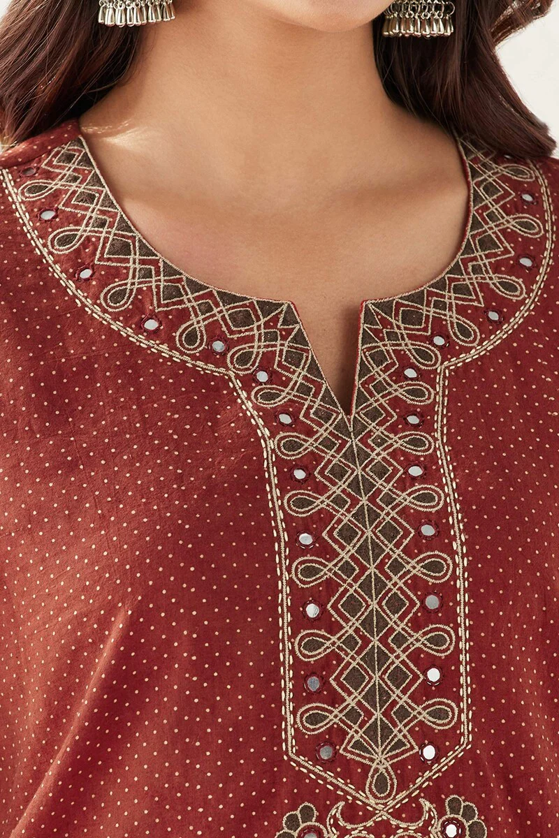 Sehra Rahida Ajrak Kurta - Image 3