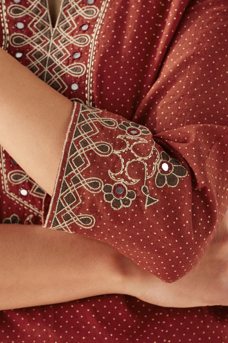 Sehra Rahida Ajrak Kurta - Image 5