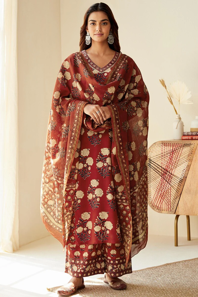 Sehra Rehmat Bagru Dupatta - Image 3