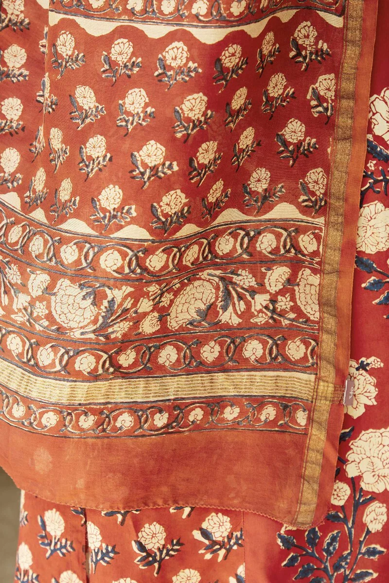 Sehra Rehmat Bagru Dupatta - Image 5