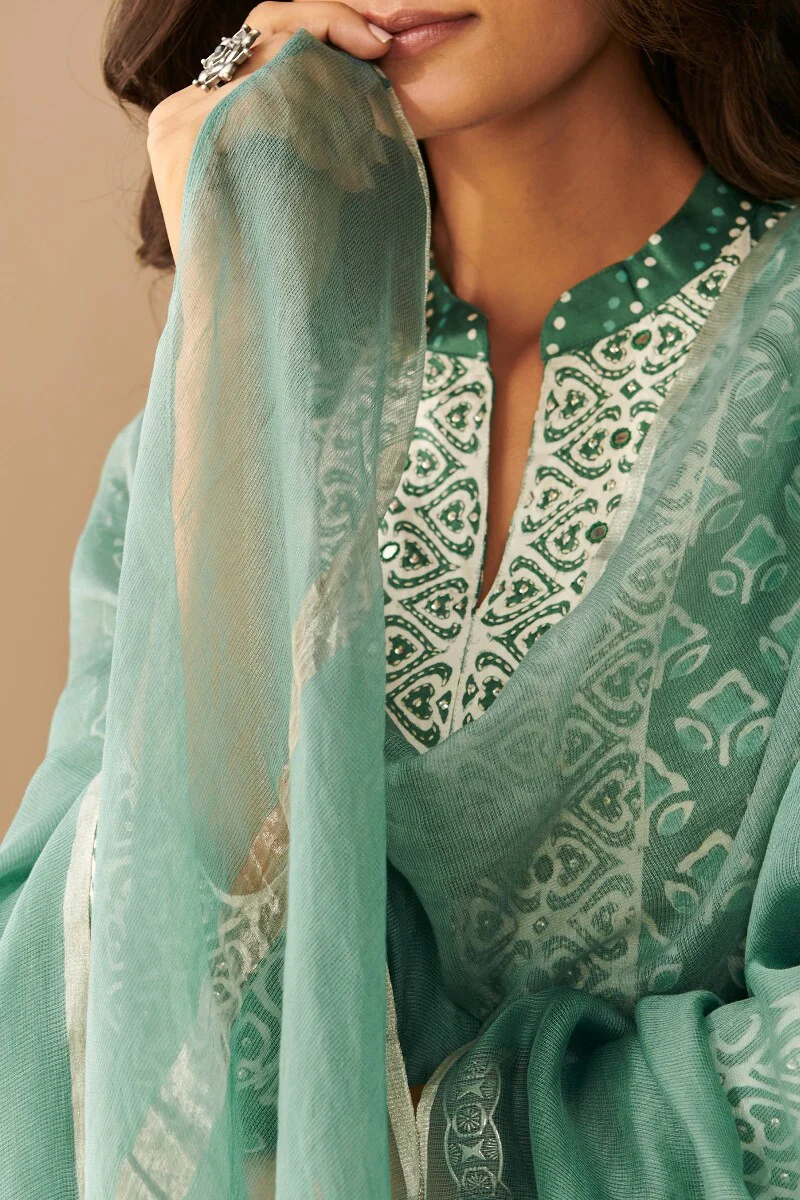 Sehra Ruhi Cotton Silk Dupatta - Image 4