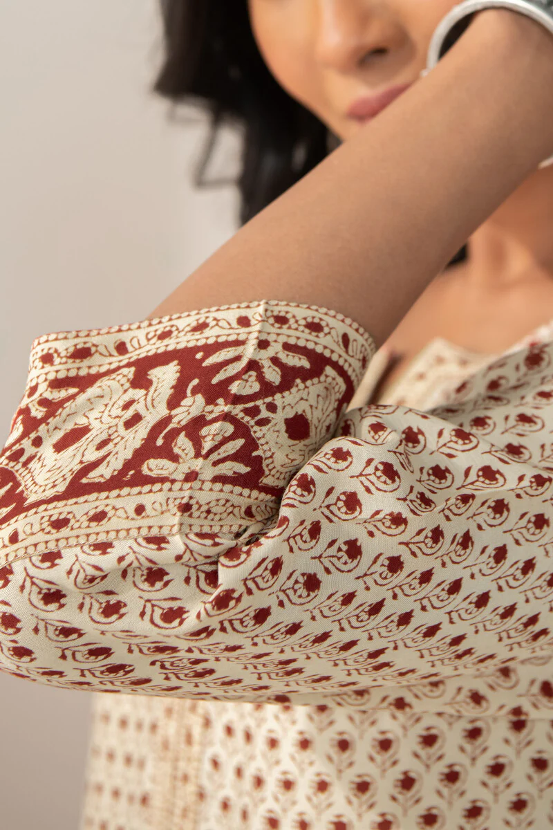 Sehra Rumaisa Bagru Modal Kurta - Image 4