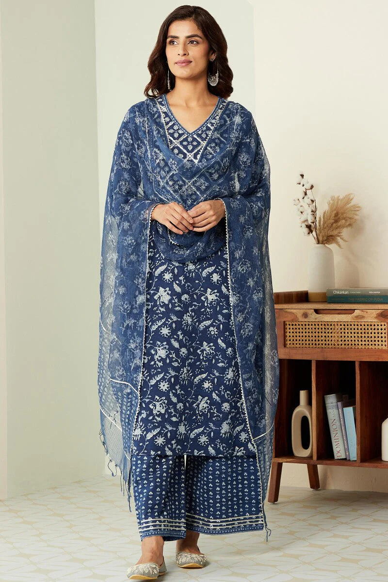 Sehra Saba Indigo Kota Dupatta - Image 3