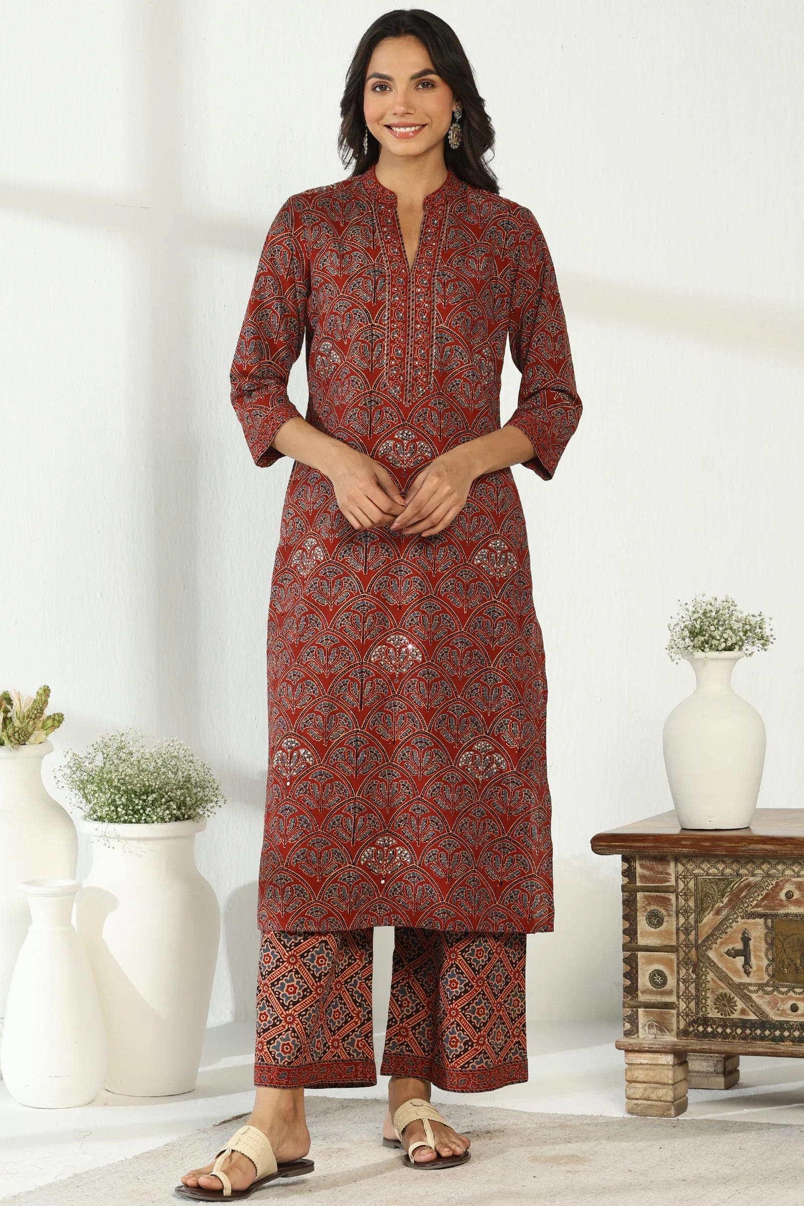 Sehra Samira Ajrak Kurta - Image 2