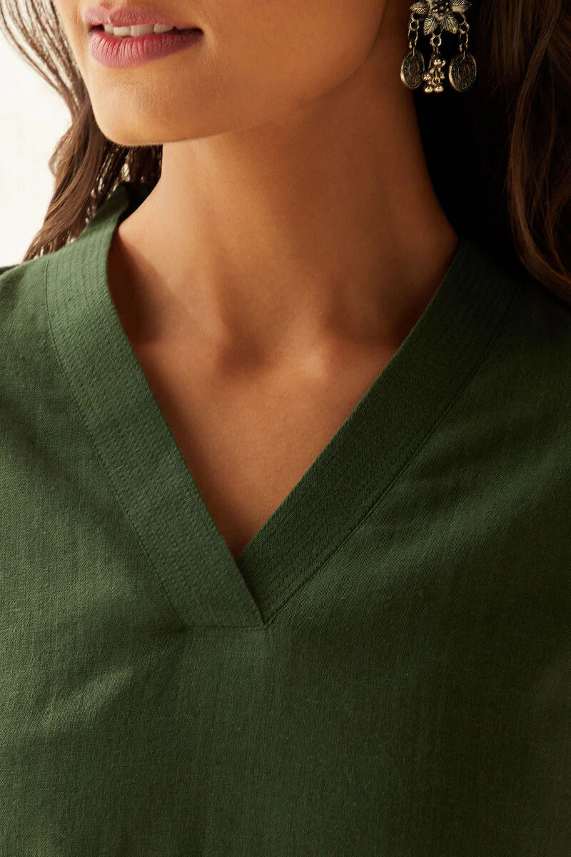 Sehra Seher Forest Green Kurta - Image 5