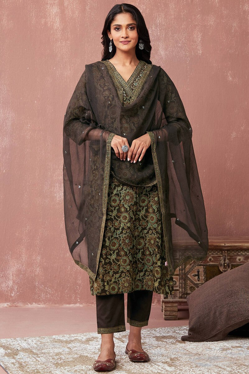 Sehra Shirin Ajrak Kurta - Image 4