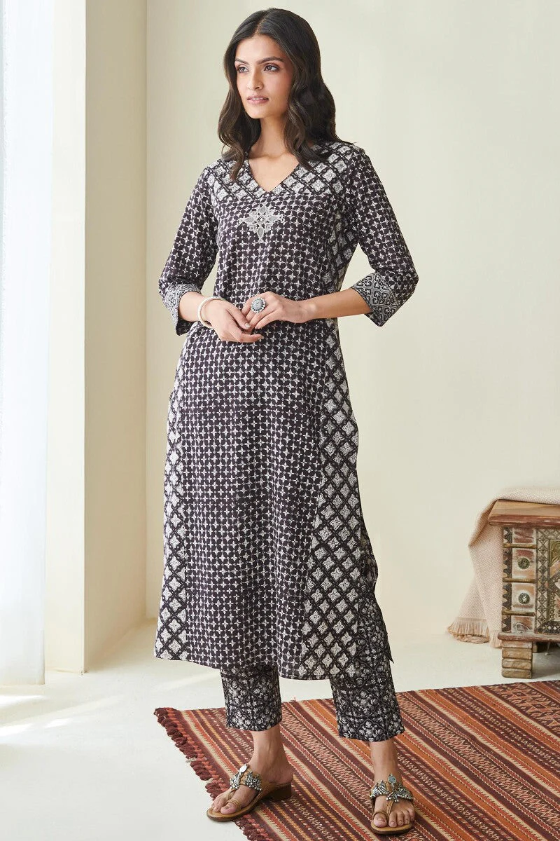 Sehra Siya Bagru Kurta - Image 2