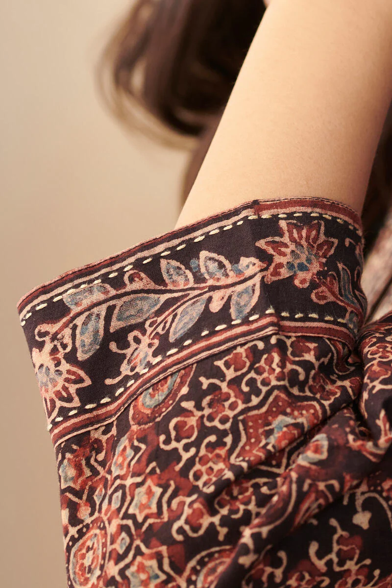 Sehra Yasmina Ajrak Kurta - Image 4