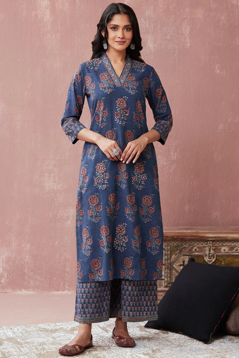Sehra Zafina Ajrak Kurta - Image 2