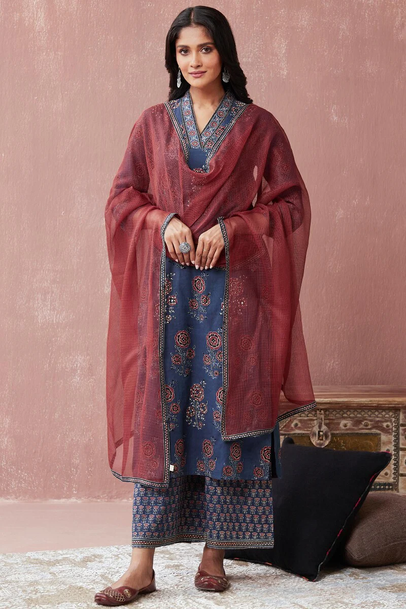 Sehra Zafina Ajrak Kurta - Image 4