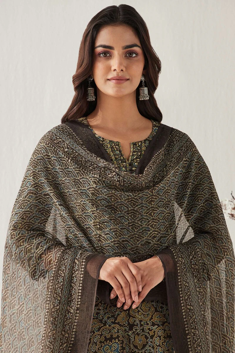 Sehra Zahira Ajrak Kota Dupatta