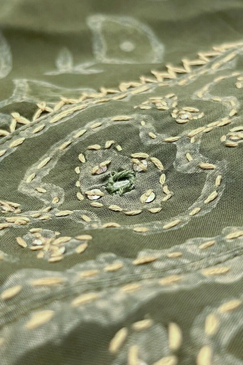 Surplus: Sehra Zarah Green Dabu Kurta - Image 3