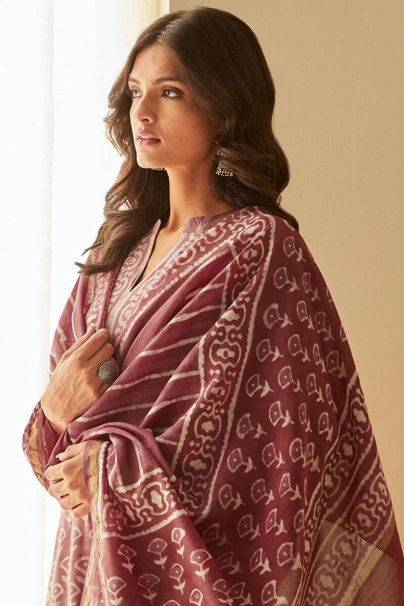 Sehra Zarah Pink Dabu Kurta - Image 7