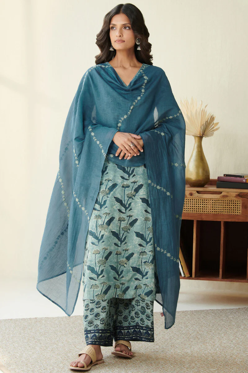 Sehra Zarina Cotton Silk Dupatta - Image 4