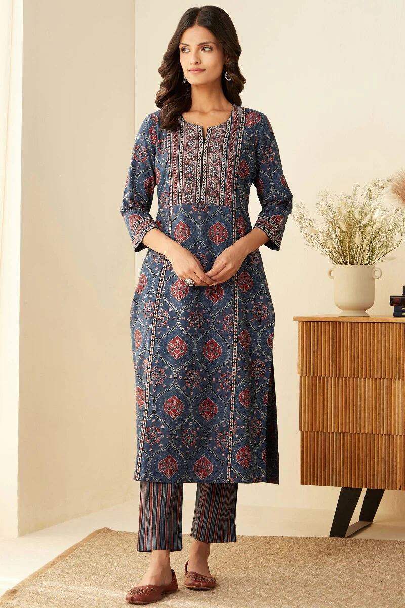 Sehra Zoya Ajrak Kurta - Image 2