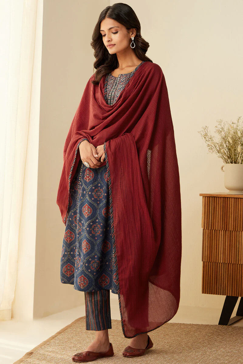 Sehra Zoya Ajrak Kurta - Image 4