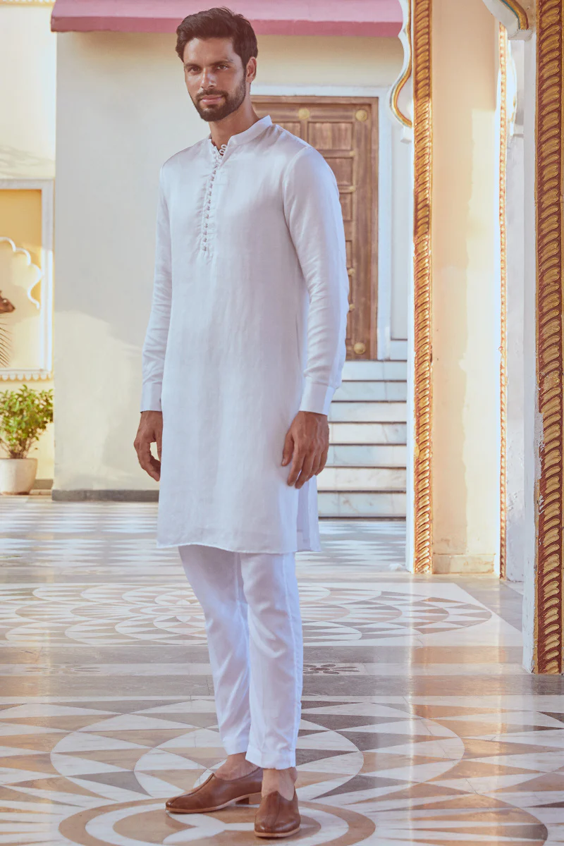 Shahid Linen Satin Kurta - Image 3