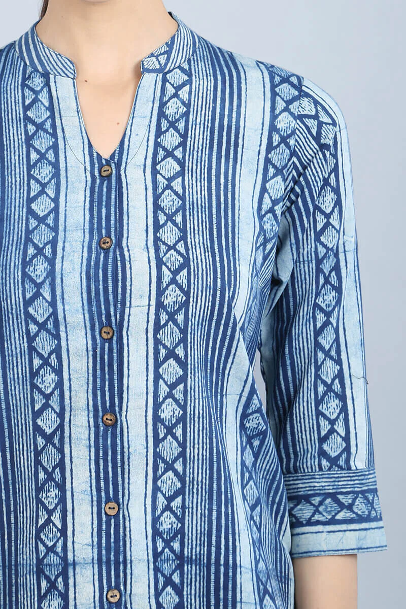 Shahin Indigo Stripe Shirt - Image 5