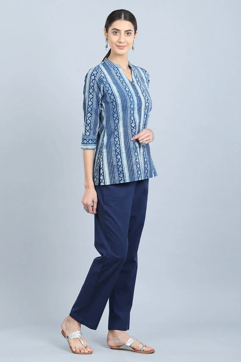 Shahin Indigo Stripe Shirt - Image 6