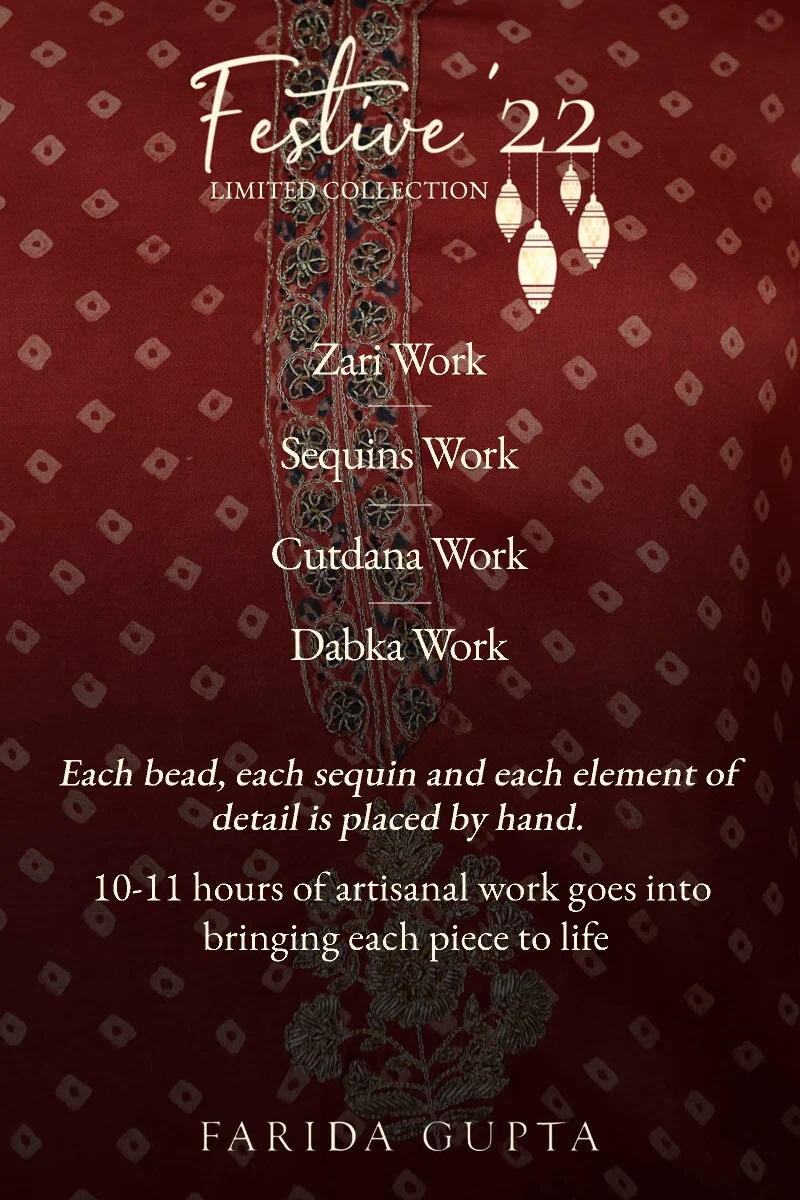 Shirin Alizah Ajrak Modal Kurta - Image 10