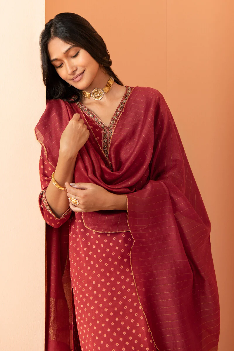 Shirin Alizah Ajrak Modal Kurta - Image 6