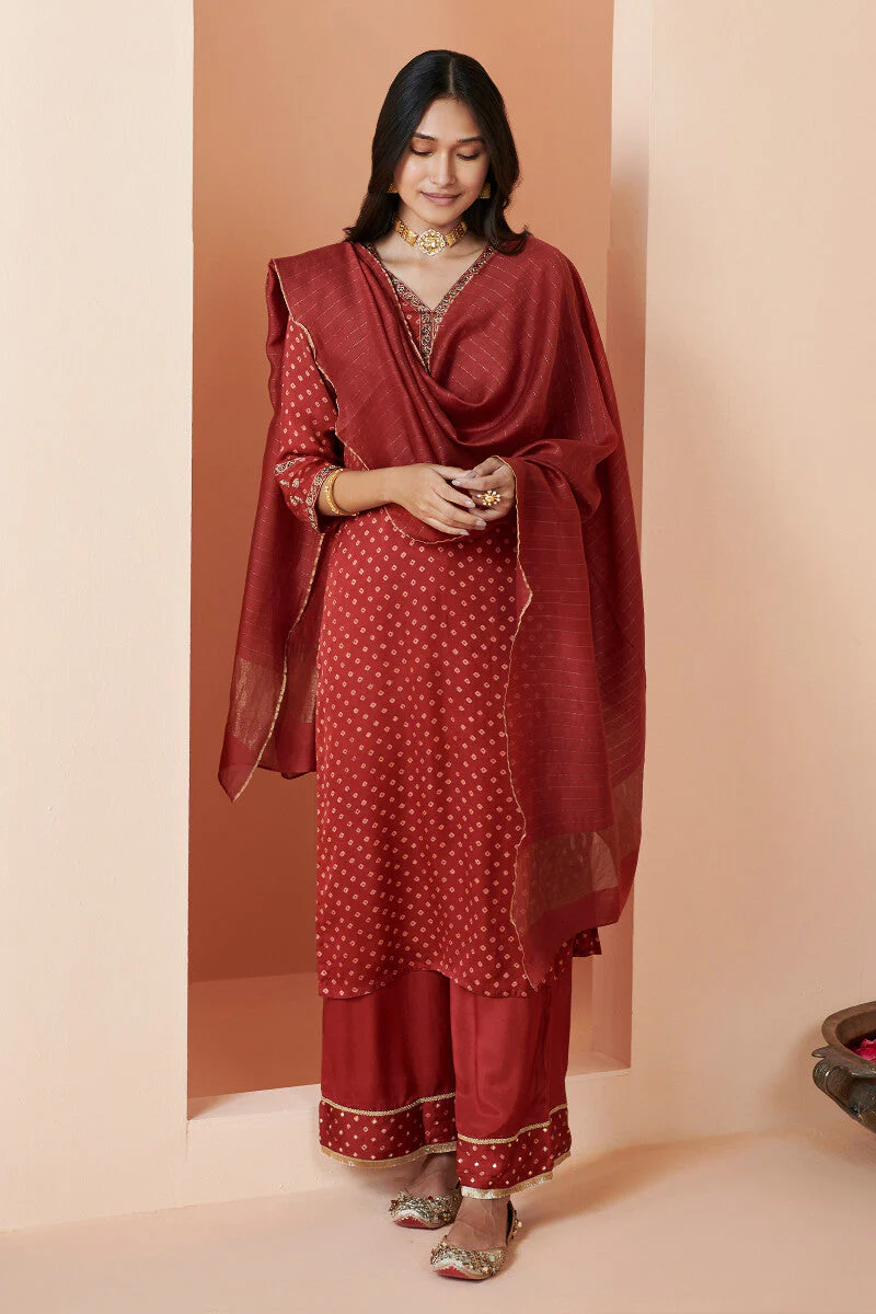 Shirin Alizah Ajrak Modal Kurta - Image 4