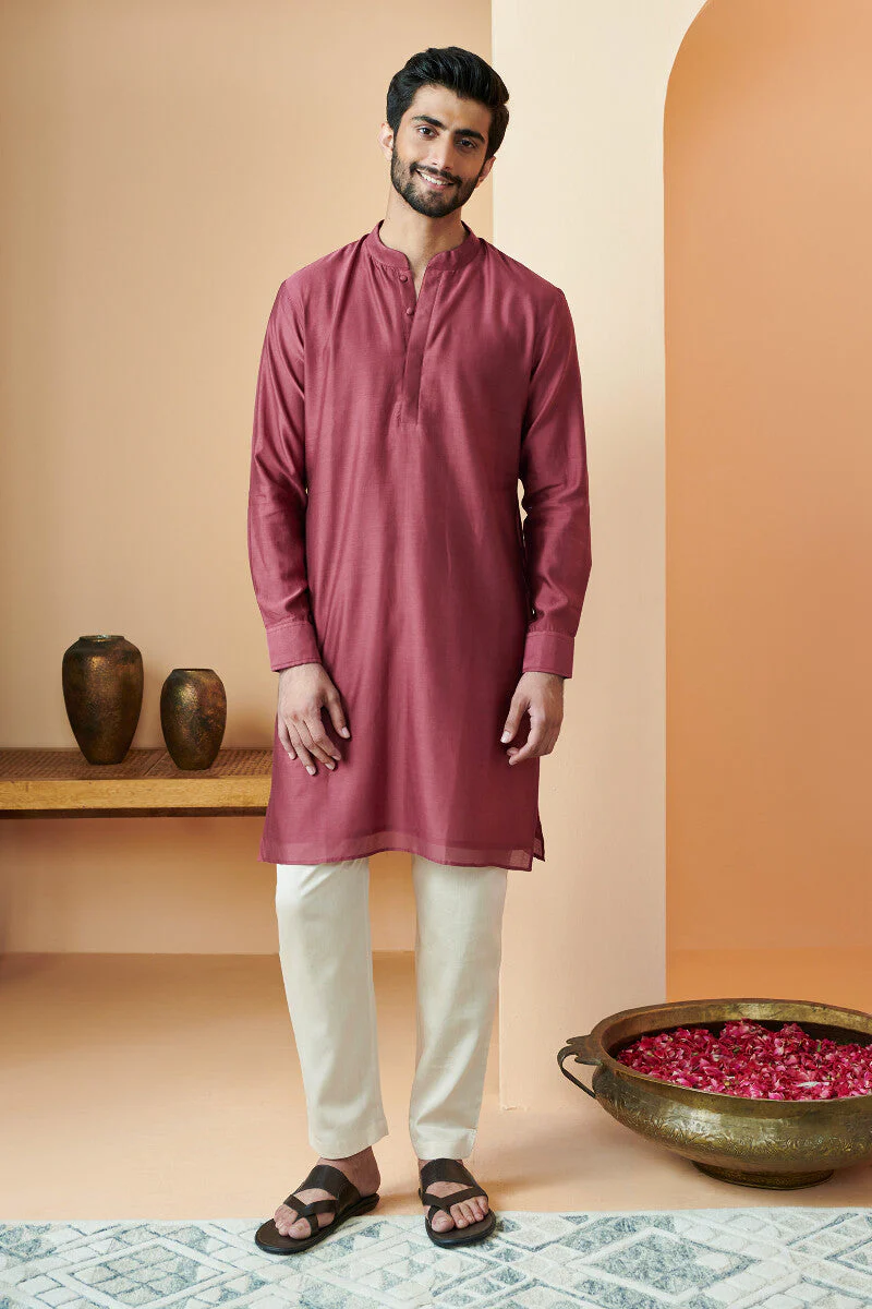 Shirin Arsh Maroon Chanderi Kurta - Image 3