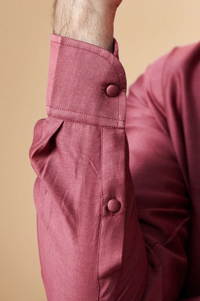 Shirin Arsh Maroon Chanderi Kurta - Image 4