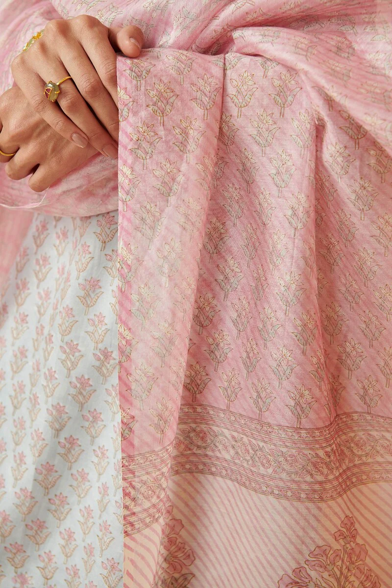 Shirin Asfara Sanganeri Chanderi Dupatta - Image 4