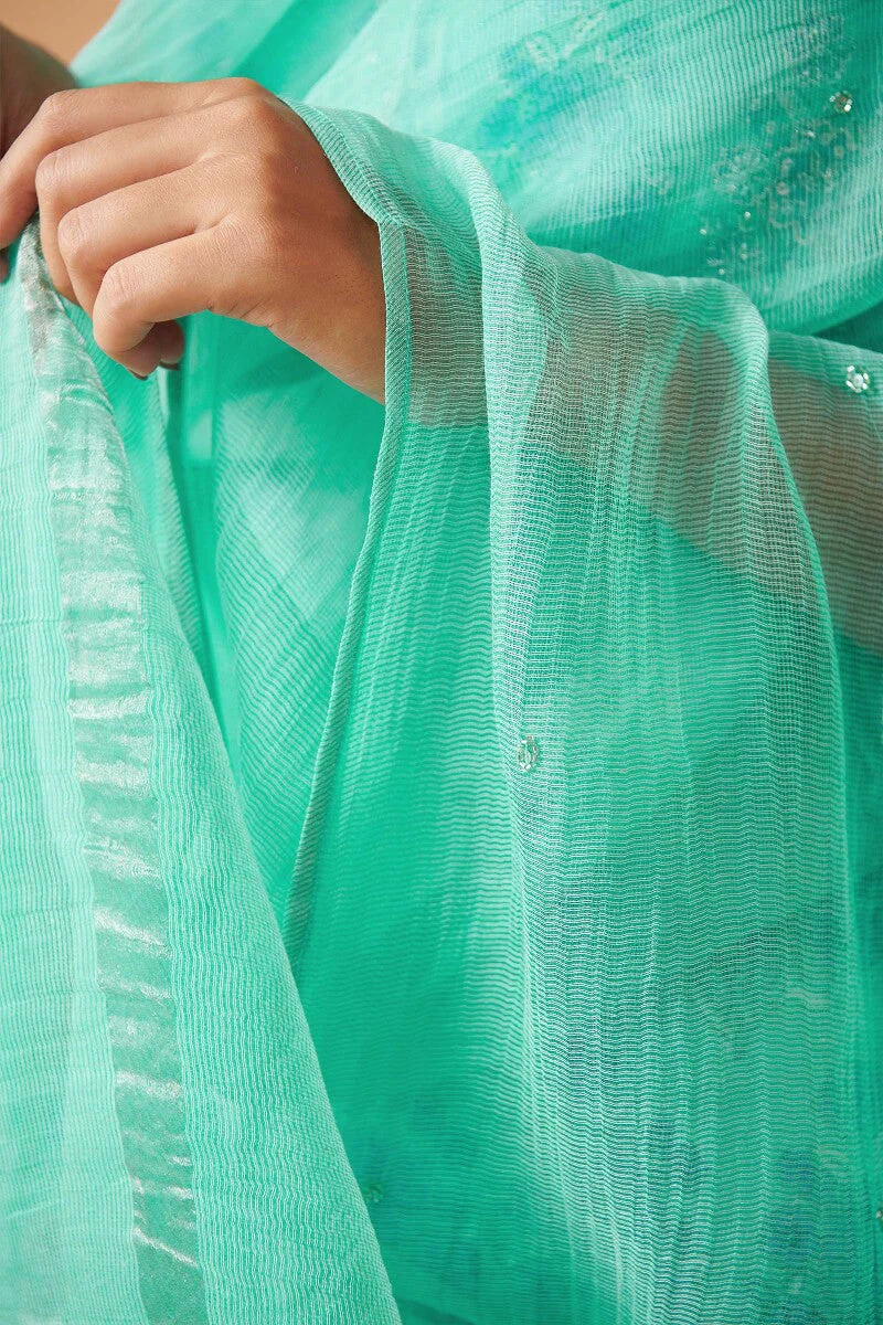 Shirin Farhat Cotton Silk Dupatta - Image 4
