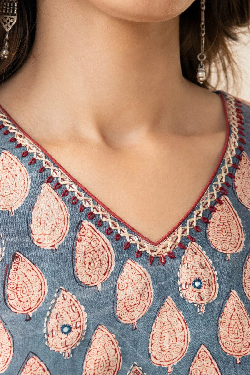 Shirin Jahan Modal Bagru Kurta - Image 3