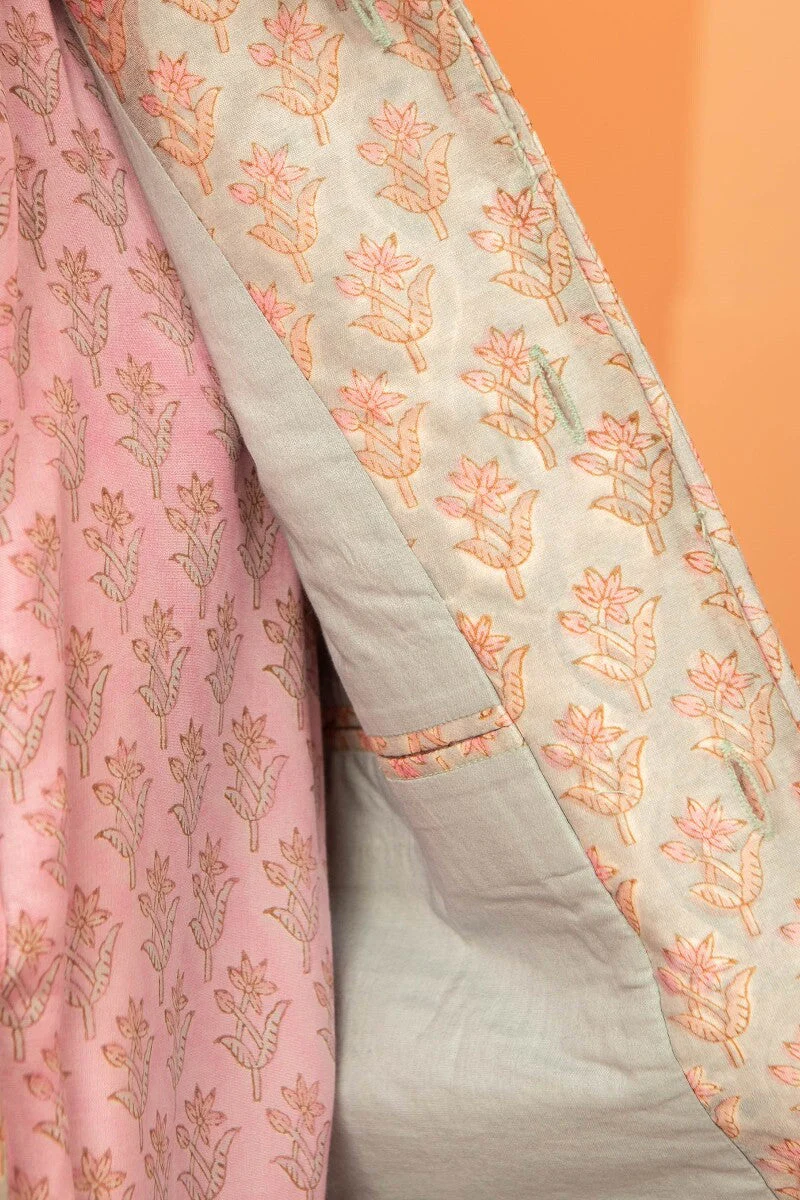 Shirin Mahin Sanganeri Chanderi Nehru Jacket - Image 4