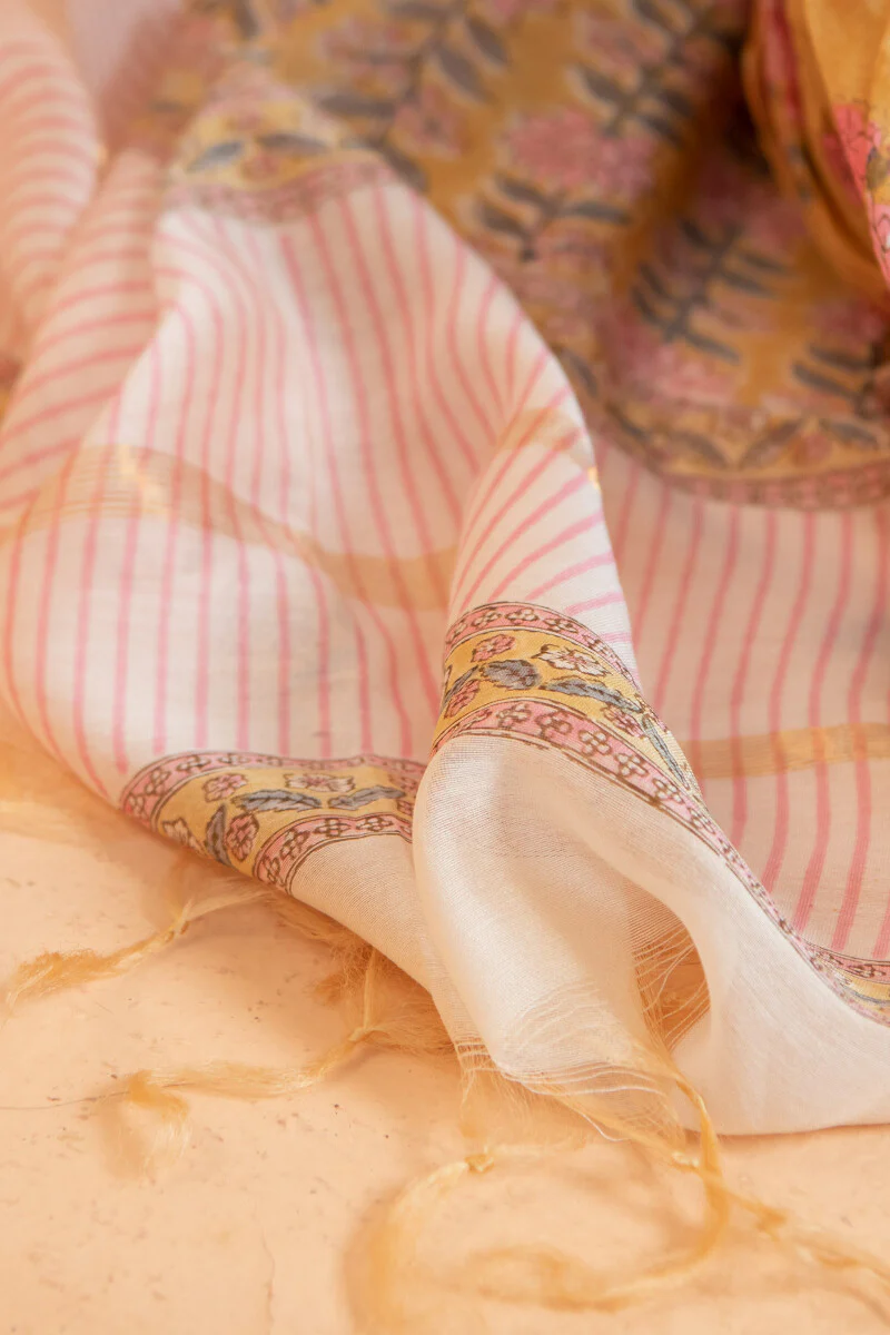 Shirin Maya Sanganeri Chanderi Dupatta - Image 6