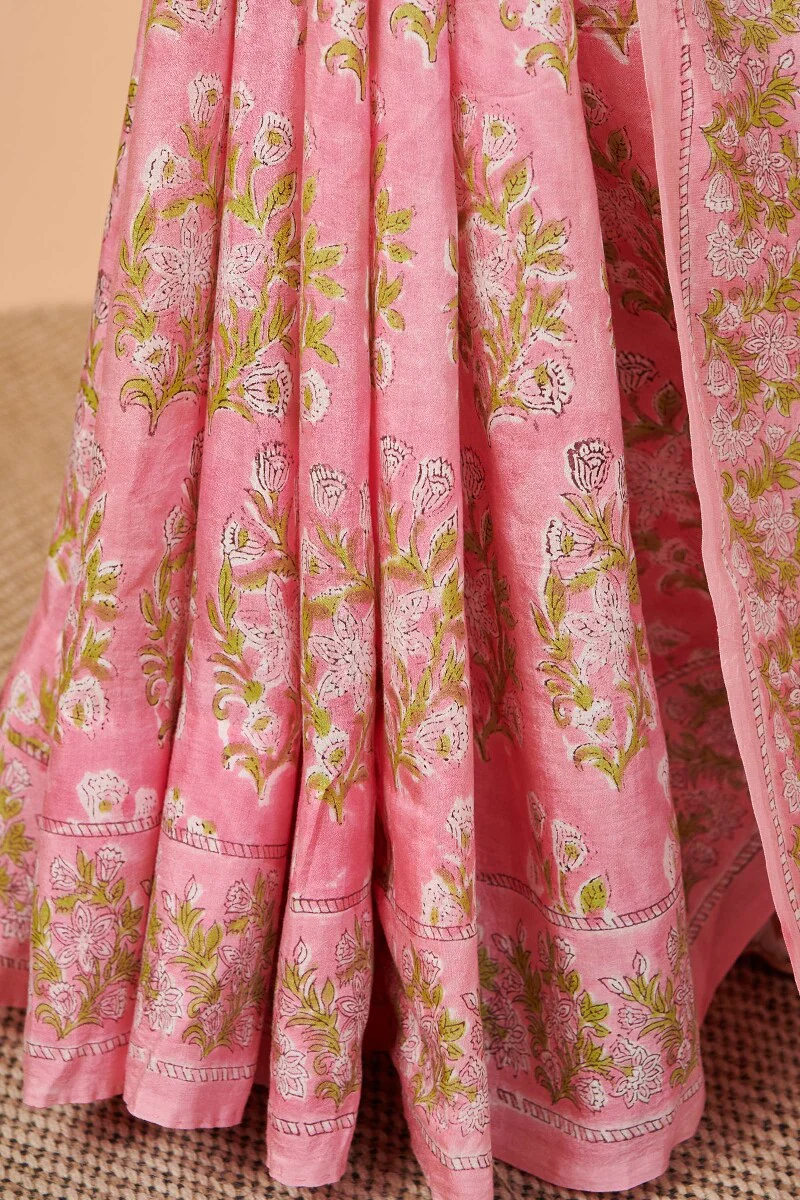 Shirin Mihira Sanganeri Cotton Silk Saree - Image 5