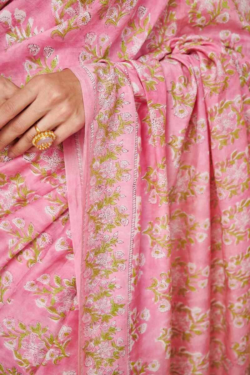 Shirin Mihira Sanganeri Cotton Silk Saree - Image 4