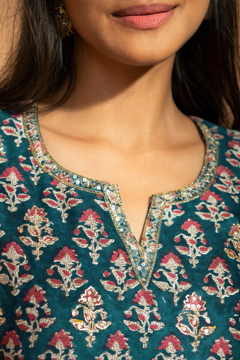 Shirin Nahida Sanganeri Chanderi Kurta - Image 3