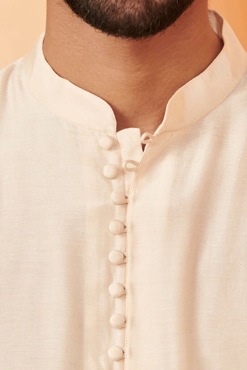 Shirin Off White Modal Kurta - Image 3