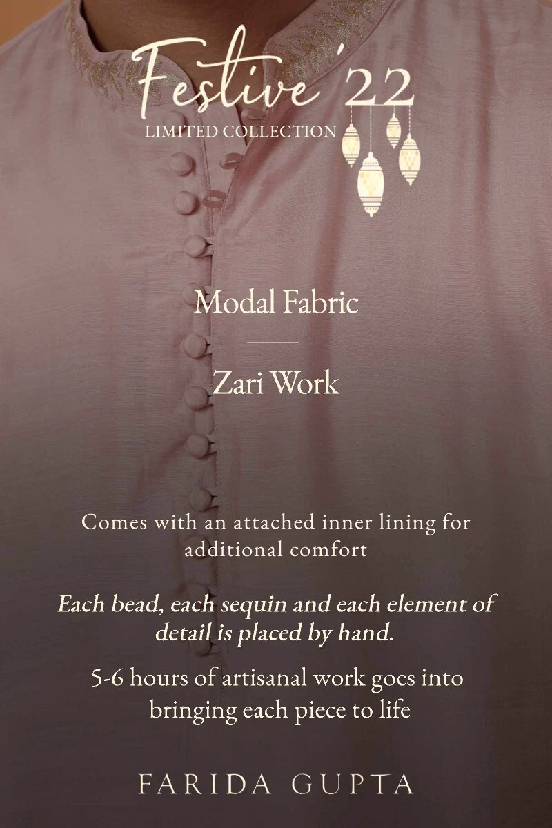 Shirin Rehan Rose Silky Modal Kurta - Image 6