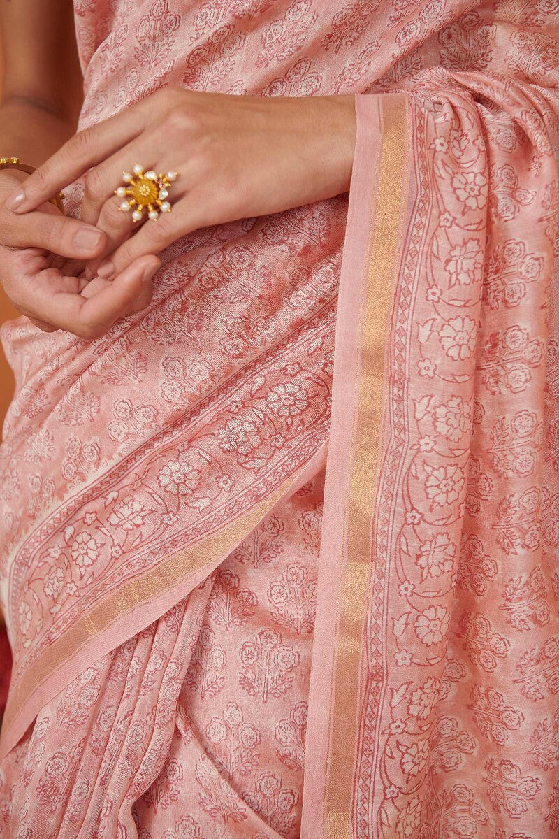 Shirin Roza Sanganeri Chanderi Saree - Image 4